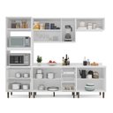 Ver imagem 7 de Cozinha Pérola com Tampo 5 Peças Torre Quente Aéreo 3 Portas Balcão 120 Balcão 80 e Basculante Yescasa