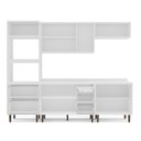 Ver imagem 6 de Cozinha Pérola com Tampo 5 Peças Torre Quente Aéreo 3 Portas Balcão 120 Balcão 80 e Basculante Yescasa