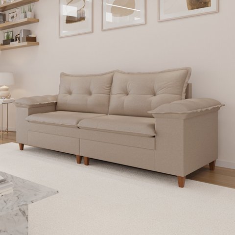 Sofá para Sala de Estar Living 5 Lugares Belmonte