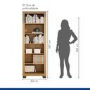 Ver imagem 5 de Conjunto Estante Flex 5 Prateleiras e Escrivaninha com 1 Porta