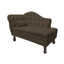 Ver imagem 4 de Recamier Sofá Direito Larissa 120cm Sala Suede Marrom - Incasa Decor