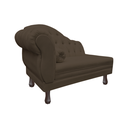 Ver imagem 3 de Recamier Sofá Direito Larissa 120cm Sala Suede Marrom - Incasa Decor