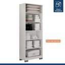 Ver mais imagens de Conjunto Estante Flex 5 Prateleiras e Armário Multiuso 2 Portas Branco