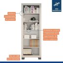 Ver imagem 6 de Conjunto Estante Flex 5 Prateleiras e Armário Multiuso 2 Portas