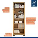 Ver mais imagens de Conjunto Estante Flex 5 Prateleiras e Armário Multiuso 2 Portas Cinamomo Marrom