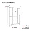Ver imagem 4 de Armário Locker Guarda Volume Aço Light 8 Portas 138x179,5cm com Prateleira Interna Cinza/Verde