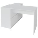Ver imagem 4 de Mesa em L Escrivaninha com Portas e Prateleiras Mingle Branco