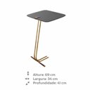 Ver imagem 3 de Mesa Lateral para Sofá Concreto com Base em Metal