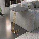 Ver imagem 1 de Mesa Lateral para Sofá Concreto com Base em Metal