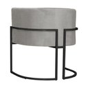 Ver imagem 4 de Kit 2 Poltrona Luana Linho Bege Base Preta Sala Luxo - Fm