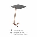 Ver imagem 3 de Mesa Lateral para Sofá Concreto com Base em Metal