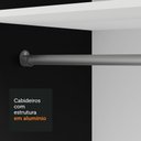 Ver imagem 4 de Guarda-roupa Solteiro 2 Portas de Correr com Espelho 2 Gavetas Preto/cinza Vivare Madesa Preto/cinza