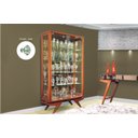 Ver imagem 2 de Cristaleira de Vidro e Madeira com Puxador Cristal - Pérola - Móveis Montanhês