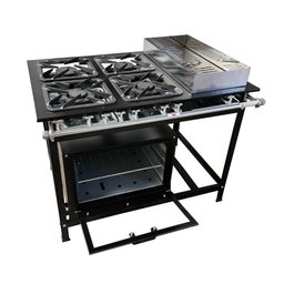 Fogão 4 Bocas Cefaz com Forno e Banho Maria Linha Gold Baixa Pressão CFZG-127B - 1