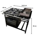 Ver imagem 3 de Fogão 4 Bocas Cefaz com Forno e Banho Maria Linha Gold Baixa Pressão CFZG-127B