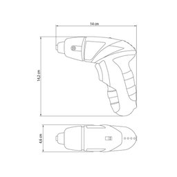 Parafusadeira 1-4 Polegada 21 Peças Tramontina para Uso Doméstico a Bateria Ni-cd 4,8 V - 4