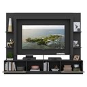 Ver imagem 4 de Estante Com Suporte Tv 65" E 2 Portas Oslo Multimóveis V3386 Preta/Lacca Fumê Preto/Lacca Fumê