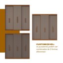 Ver imagem 7 de Guarda Roupa Casal 6 Portas Lugano Cinza/Carvalho/Fendi
