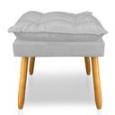 Ver imagem 3 de Puff Decorativo Opala Linho Cinza Pés Palito Dal Poz Estofados