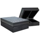 Ver imagem 1 de Conjunto Box Baú King: Colchão Espuma Ortobom Superpocket Orthotel Luxo + Base Crc Suede Gray(