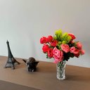 Ver imagem 3 de Kit 4 Vasos de Vidro Decorativo Lyor Diamond Transparente 13x20cm para Plantas Arranjos Flores