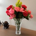 Ver imagem 2 de Kit 4 Vasos de Vidro Decorativo Lyor Diamond Transparente 13x20cm para Plantas Arranjos Flores