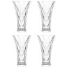 Kit 4 Vasos de Vidro Decorativo Lyor Diamond Transparente 13x20cm para Plantas Arranjos Flores - 1