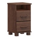 Ver imagem 1 de Mesa Cabeceira 2 Gavetas com Nicho Ouro Café - Fn