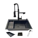 Ver imagem 1 de Cuba Gourmet Quadrada Aço Inox 304 78x45cm e Torneira Preta