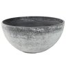 Vaso Bacia Cuia de Plástico Pedra Artificial Cinza Nova 35x17cm - 1