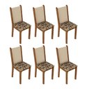 Ver imagem 1 de Kit 6 Cadeiras 4291 Madesa - Rustic/crema/bege Marrom