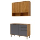 Ver imagem 2 de Cozinha Compacta Modulada para Área Goumet Divina Inspirar e Transformar Marrom/Cinamomo/Titânio