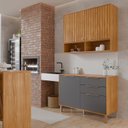 Ver imagem 1 de Cozinha Compacta Modulada para Área Goumet Divina Inspirar e Transformar Marrom/Cinamomo/Titânio