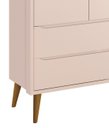 Ver imagem 3 de Guarda-Roupa Retrô 2 Portas Théo New Rosa Fosco com Madeira - MoveisAqui