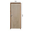 Ver imagem 3 de Porta Lisa Mescla 210x100 Batente 09 cm Fechadura Comum Interna Rodam Abertura Direita Marrom