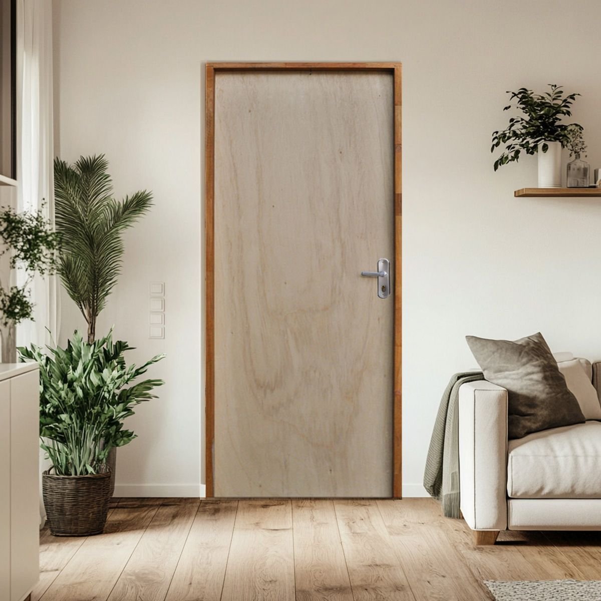 Porta Lisa Mescla 210x100 Batente 09 CM Fechadura Comum Interna
