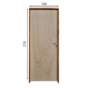 Ver imagem 3 de Porta Lisa Mescla 210x100 Batente 09 cm Fechadura Comum Interna Rodam Abertura Esquerda Marrom