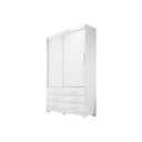 Ver imagem 2 de Guarda Roupa Solteiro 2 Portas 6 Gavetas - Capri-branco - Móveis Novo Horizonte