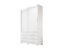Ver imagem 2 de Guarda Roupa Solteiro 2 Portas 6 Gavetas - Capri-branco - Móveis Novo Horizonte