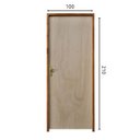 Ver imagem 3 de Porta Lisa Mescla 210x100 Batente 09 CM Fechadura Interna Taco de Golf Lado Direito Rodam