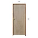 Ver imagem 3 de Porta Lisa Mescla 210x100 Batente 09 cm Fechadura Interna Taco de Golf Rodam Abertura Direita Marrom