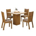 Ver imagem 1 de Conjunto Mesa Cedro Off Tampo Giratório 8 Cadeiras Off White