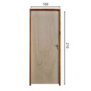 Ver imagem 3 de Porta Lisa Mescla 210x100 Batente 09 cm Fechadura Interna Taco de Golf Rodam Abertura Esquerda Marrom
