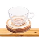 Ver imagem 2 de Conjunto com 6 xícaras de chá e pires Teca champanhe 190ml