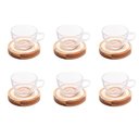 Ver imagem 1 de Conjunto com 6 xícaras de chá e pires Teca champanhe 190ml