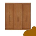 Ver imagem 3 de Guarda Roupa Casal 6 Portas Lugano Marrom/Carvalho