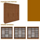 Ver mais imagens de Guarda Roupa Casal 6 Portas Lugano Marrom/Carvalho