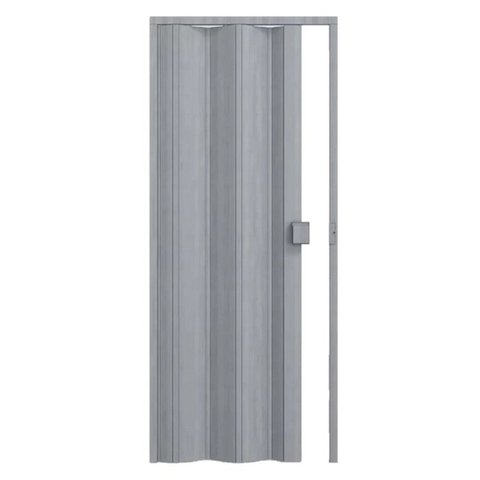 Kit com 2 Portas Sanfonadas de PVC 210x60cm Permatti Cinza/Marmorizado