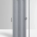 Ver imagem 3 de Kit com 2 Portas Sanfonadas de PVC 210x60cm Permatti Cinza/Marmorizado