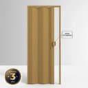 Ver imagem 2 de Kit com 2 Portas Sanfonadas de PVC 210x60cm Permatti Bege/Cerejeira Liso